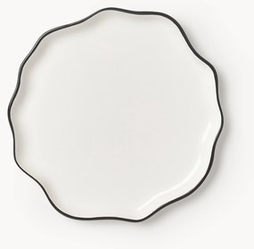 Prato de servir em porcelana com rebordo ondulado Bia