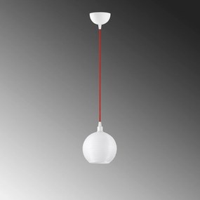 Chandelier Muzo – Branco e Vermelho – 15 x 15 cm