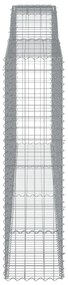 Cestos gabião arqueados 2pcs 400x50x180/200cm ferro galvanizado