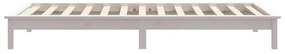 Estrutura de cama de solteiro 90x190 cm pinho maciço branco