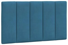 Estrutura de cama c/ luzes LED 80x200 cm veludo azul
