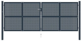 vidaXL Portão de vedação Antracite 404x150 cm Aço