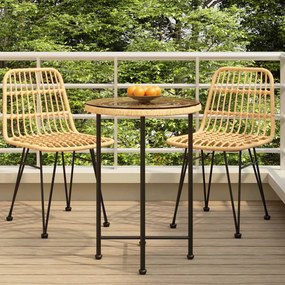 vidaXL Mesa de jantar Ø55 cm vidro temperado e aço