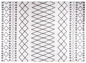 Tapete lavável antiderrapante 120x180 cm preto e branco