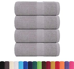 Toalhas de bidé 4 pcs 30x50 cm 360 gsm 100% algodão cinzento