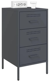 Mesa de cabeceira 36x39x68 cm aço antracite