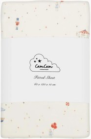 Lençol em algodão orgânico com elástico Carousel