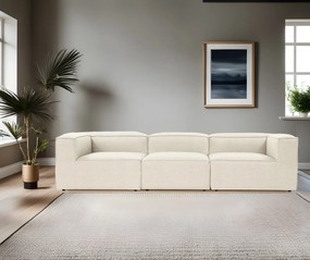 Sofá de 3 Lugares Fora – Ecru – 297x66x105 cm