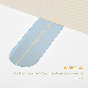 Móvel para Lavatório Pousar Armário para Casa de Banho Moderno com 2 Portas e Pés de Aço 60x30x65 cm Branco e Dourado