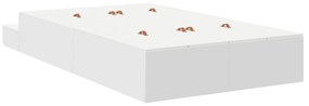 Cama de Armazenamento Branca 120x190 cm