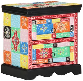 vidaXL Criado-Mudo 2 pcs Multicolorido 40x35x45 cm Madeira de Engenharia