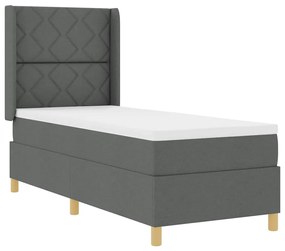 Cama Box com Colchão Cinza Escuro 80x200 cm