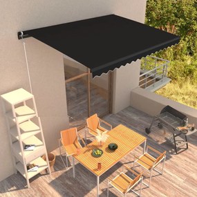 vidaXL Toldo retrátil manual 400x300 cm antracite