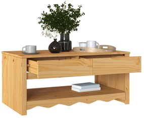 Mesa de Café vidaXL "DRAMMEN" 99x55x45 cm Madeira Sólida de Pinheiro