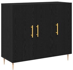 Buffet vidaXL Preto Carvalho 90x34x80 cm em Madeira de Engenharia