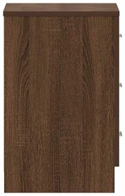 Mesa cabeceira 2pcs 38x35x56cm deriv. madeira carvalho castanho
