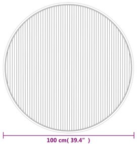 Tapete redondo 100 cm bambu cinzento