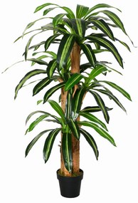 Planta Artificial Decorativa Dracaena com Pote Árvore Sintética 66 Folhas Ø20x160 cm Verde