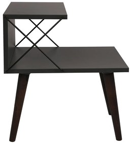 Mesa de Cabeceira Cross – Antracite – 50x55x40 cm
