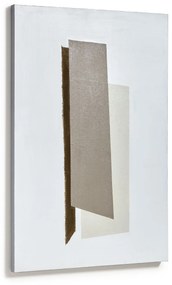 Kave Home - Quadro Suilen branco e castanho 60 x 90 cm