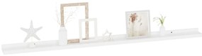Prateleiras de parede 2 pcs 115x9x3 cm branco