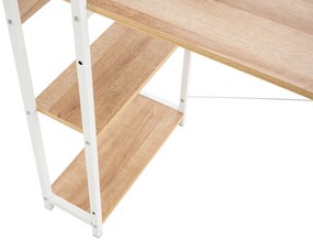 Secretária com prateleiras laterais Poe 120 x 111 x 44 cm Cor Natural