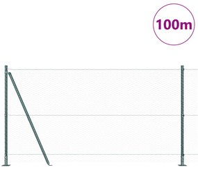 Cerca Hexagonal vidaXL Verde 1.2x100 m Aço