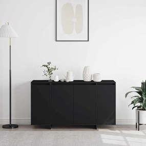 Buffet Preto Preto Madeira Engenheirada 135 x 41 x 75 cm
