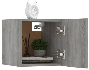 Móveis para TV de parede 8 pcs 30,5x30x30 cm cinzento sonoma
