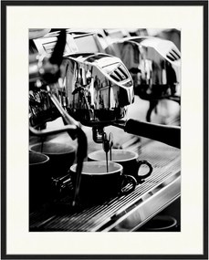 Impressão digital emoldurada Coffee Machine Making Fresh Coffee
