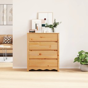 Cômoda vidaXL 'DRAMMEN'76,5x40x91 cm Madeira Sólida de Pinheiro