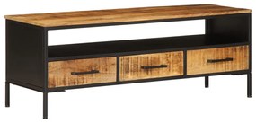 vidaXL Móvel de TV 110x35x40 cm madeira mangueira áspera maciça