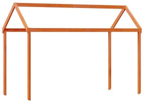 Beliche com telhado 80x200 cm pinho maciço castanho-mel