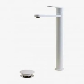 Conjunto De Torneira De Pia De Latão Alameda E Válvula De Drenagem De Pia Click-clack De Aço Inoxidável E Latão Orveta. Branco - Sklum