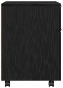 Gabinete Móvel vidaXL com Rodas Carvalho Preto 45x38x54 cm