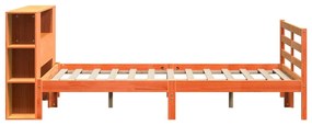 Cama com estante sem colchão 140x190 cm pinho maciço