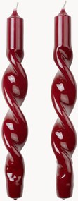 Velas de jantar artesanais Twist, conjunto de 2
