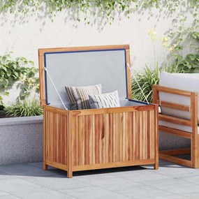 vidaXL Caixa arrumação para jardim 90x50x58 cm madeira de teca maciça