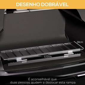 Rampa Dobrável Portátil em Alumínio "MobilityPro" – 122 cm – Preto