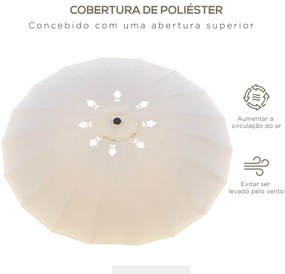 Chapéu de Sol de Jardim Ø2,5x2,4 m Chapéu de Sol de Terraço com Manive