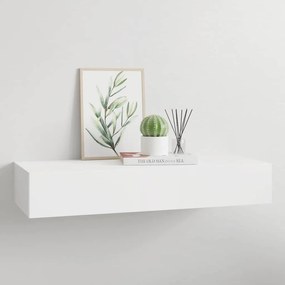 Prateleira de parede com gaveta MDF 60x23,5x10 cm branco