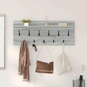 Cabideiro de Parede Sonoma cinzento 100 x 40 x 12 cm