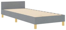 Cama vidaXL Cinza Claro 90x200 cm Tecido