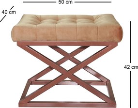 Pouffe Capraz – Copper Yellow – 50 x 42 x 40 cm