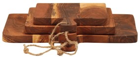 Tábua de cortar 3 pcs madeira de acácia maciça