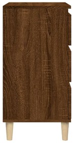 Mesa cabeceira 40x35x70 cm derivados madeira carvalho castanho