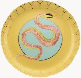 Prato de sobremesa em porcelana fine bone china Snakey