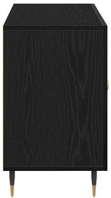 Aparador Preto Carvalho 100x36x60 cm Madeira Sintética