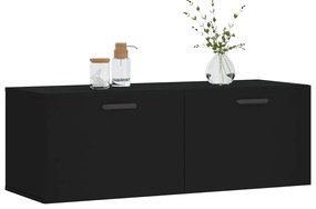 Armário parede 100x36,5x35 cm derivados de madeira preto