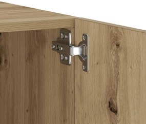 Mesa cabeceira 100x35x40cm derivados madeira carvalho artisiano